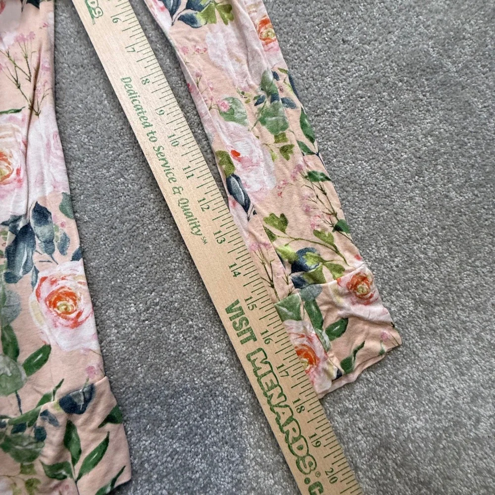 Posh Peanut Harper Bamboo Pajama Set Pink Floral Ruffle Sleeve‎ 7Y PJs Cottage